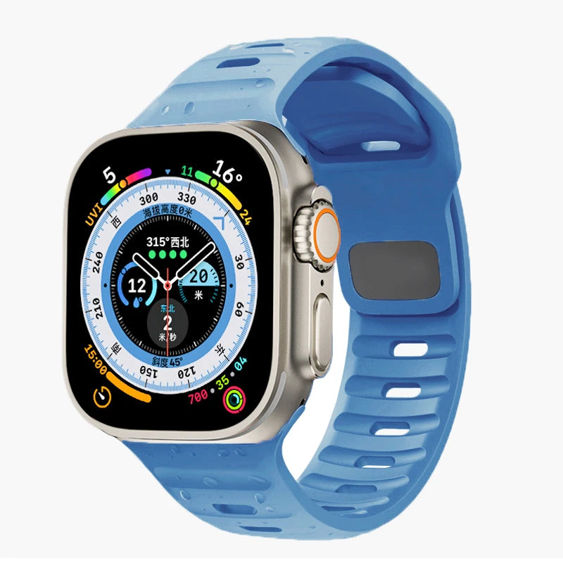 Strap For Apple Watch Band 49mm 44mm 45mm 41mm 40mm 42mm 38mm Soft Silicone sport Bracelet iwatch Serise 8 7 SE 6 5 9 Ultra 49mm