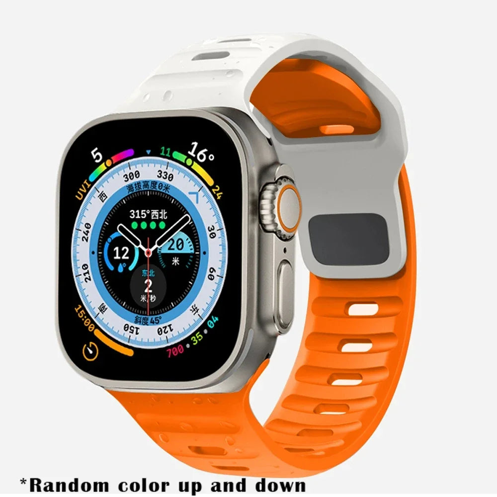 Soft Silicone Strap For Apple Watch 8 7 3 5 6 SE 4 Ultra 2 49mm for iWatch 45mm 41mm 44mm 40mm 42mm 38 Luminous Bracelet correa