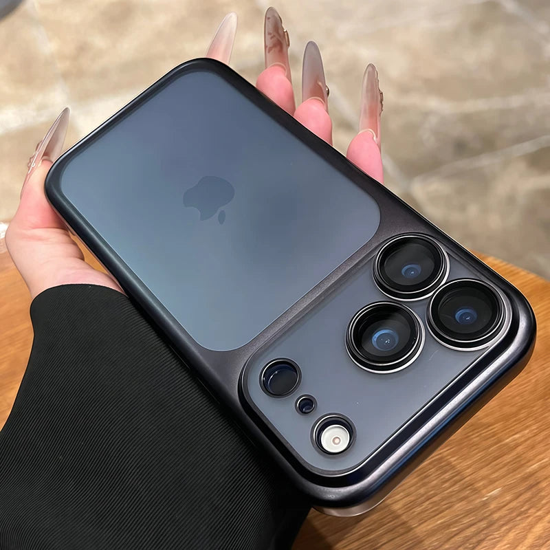 Luxury Plating Nano Matte Translucent Case For iPhone 18 17 16 Plus 15 14 13 Pro Max Air Lens Protection Matte BackPlate Cover