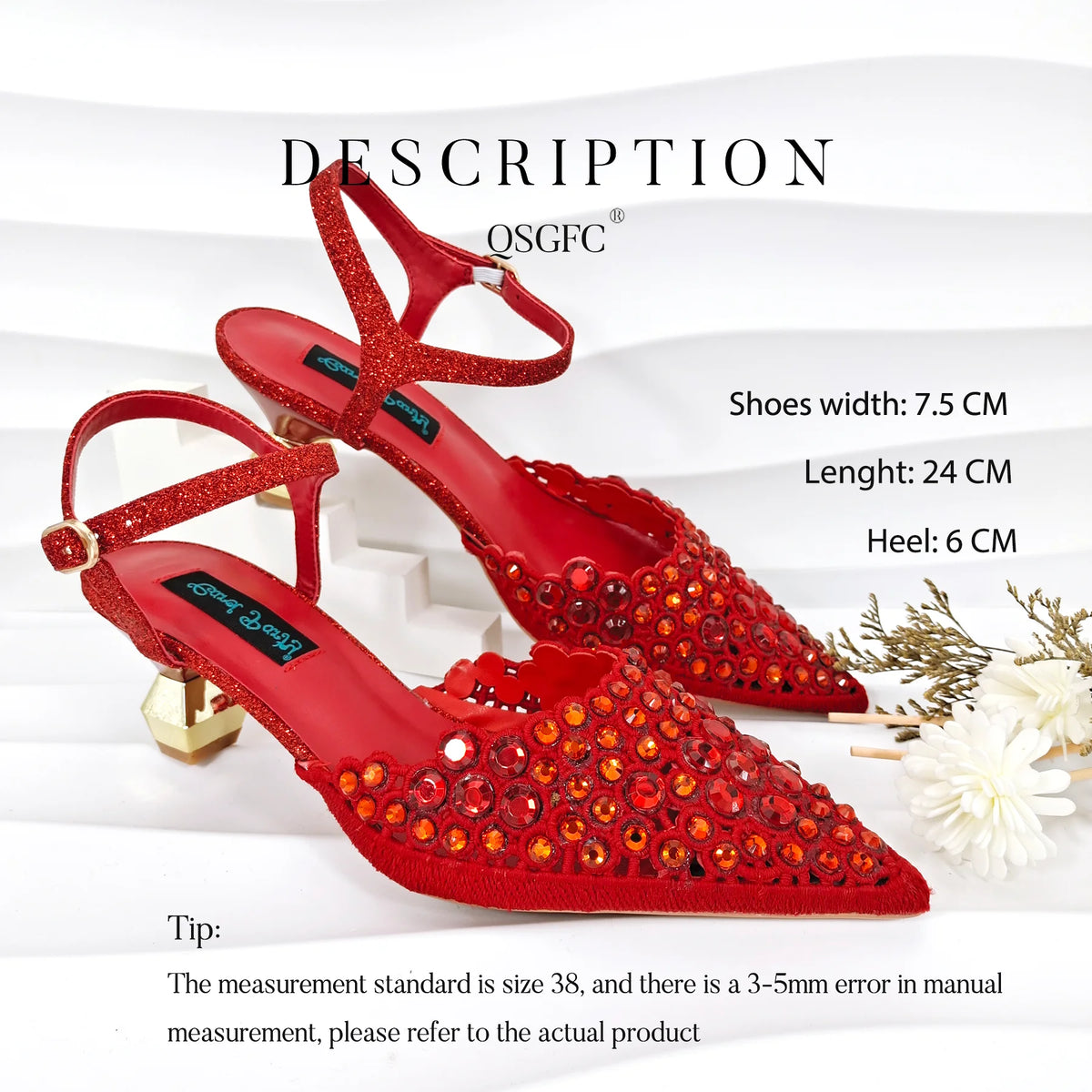 Happy Time Exquisite ! African Women's Shoes And Star Bag Rhinestone Embellished Pointed Toe Cutout Heels Square Clutch Bag