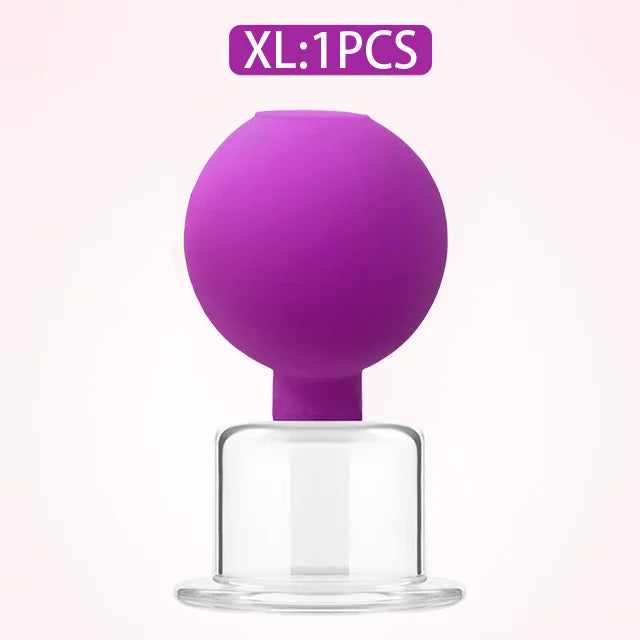 1/4PCS Rubber Massage Body Cups Vacuum Face Cupping Massage Cupping Facial Skin Lifting Body Anti Cellulite