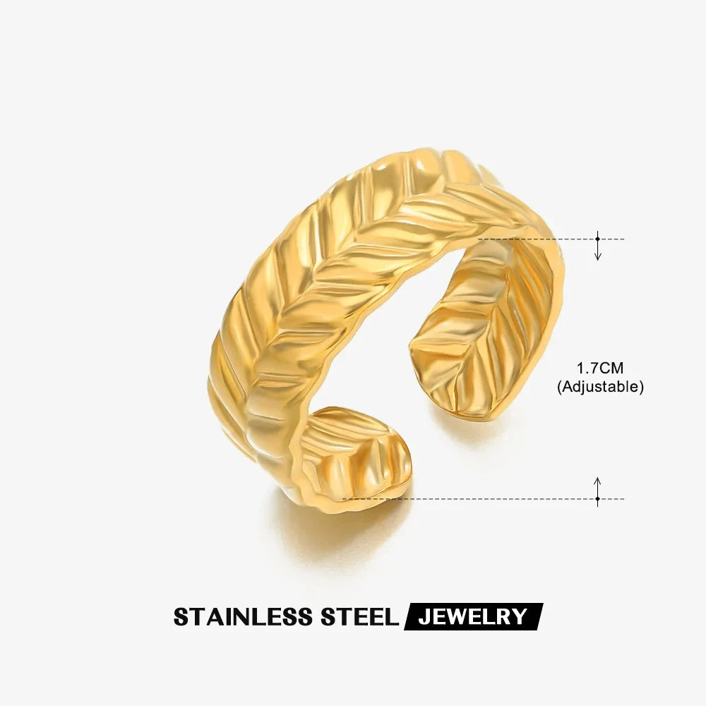316L Stainless Steel Rings for Women Gold Color Women's Ring Male Finger Wedding Luxury Quality Jewelry Accessories 48 Style
