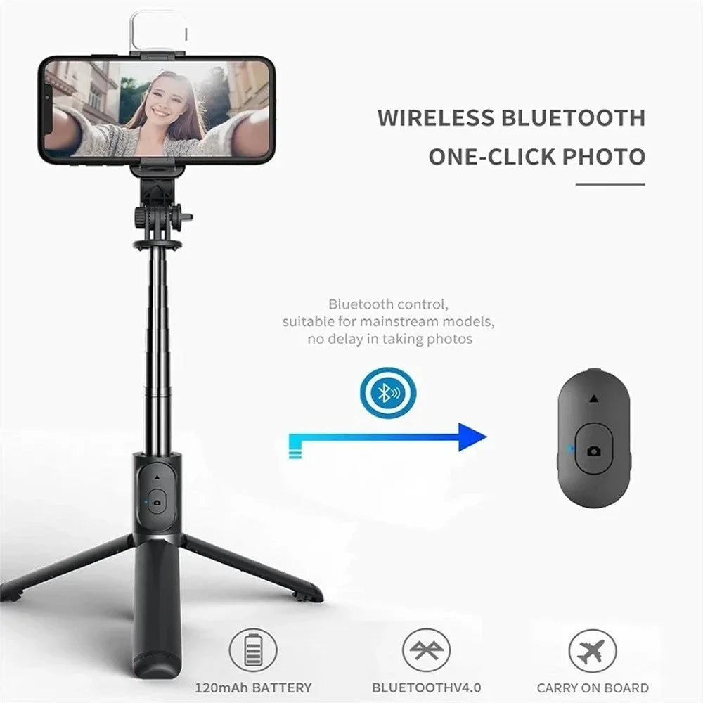 Retractable Wireless Live Broadcast Stand Mobile Phone Live Holder Smartphone Dimmable With Selfie Stick LED Fill Light Video