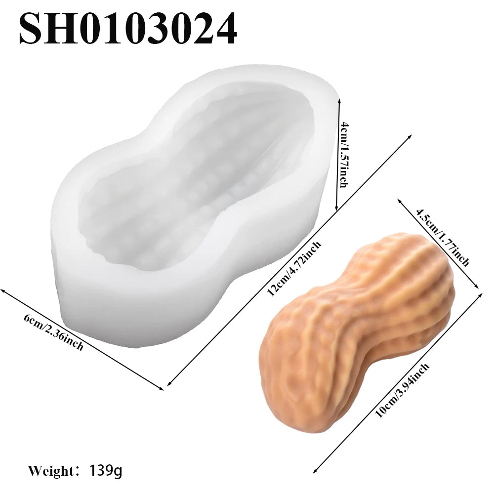 1 or 3 or 4-Cell Peanuts Design Food Grade Silicone Bakeware French Mousse Cake Mould Silicone Chocolate Mold Dessert Tools