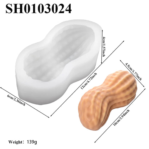 1 or 3 or 4-Cell Peanuts Design Food Grade Silicone Bakeware French Mousse Cake Mould Silicone Chocolate Mold Dessert Tools