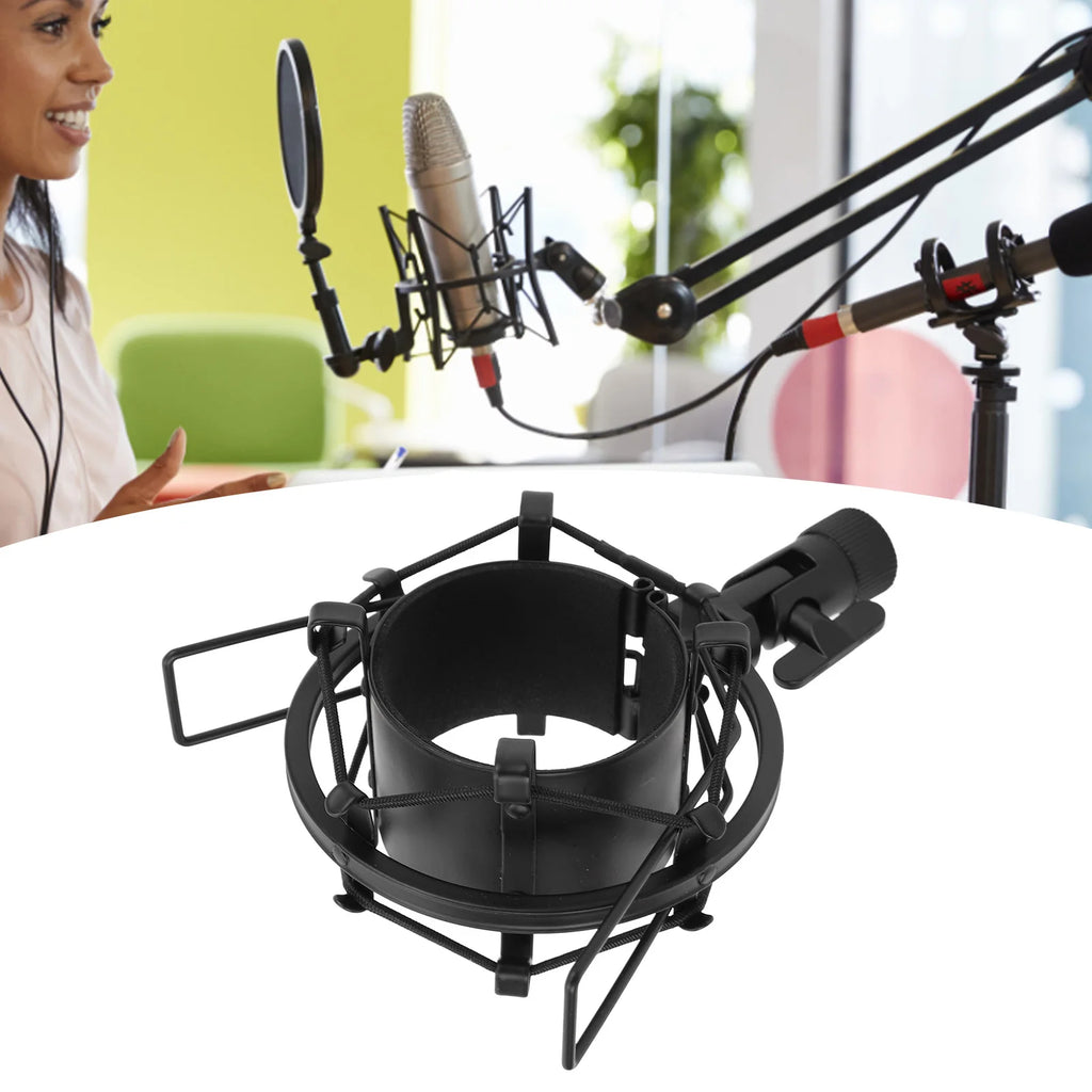 65mm Microphone Shock Mount Mic Clip Holder Anti Vibration for 55‑65mm Diameter Studio Mic new