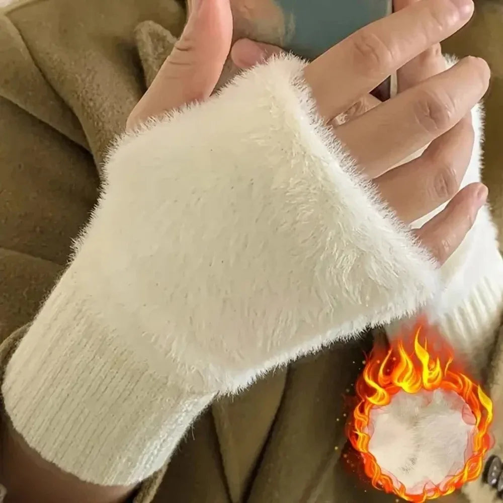 The lady's protective half-finger gloves, suitable for girls, are of a new style. They are soft and comfortable.