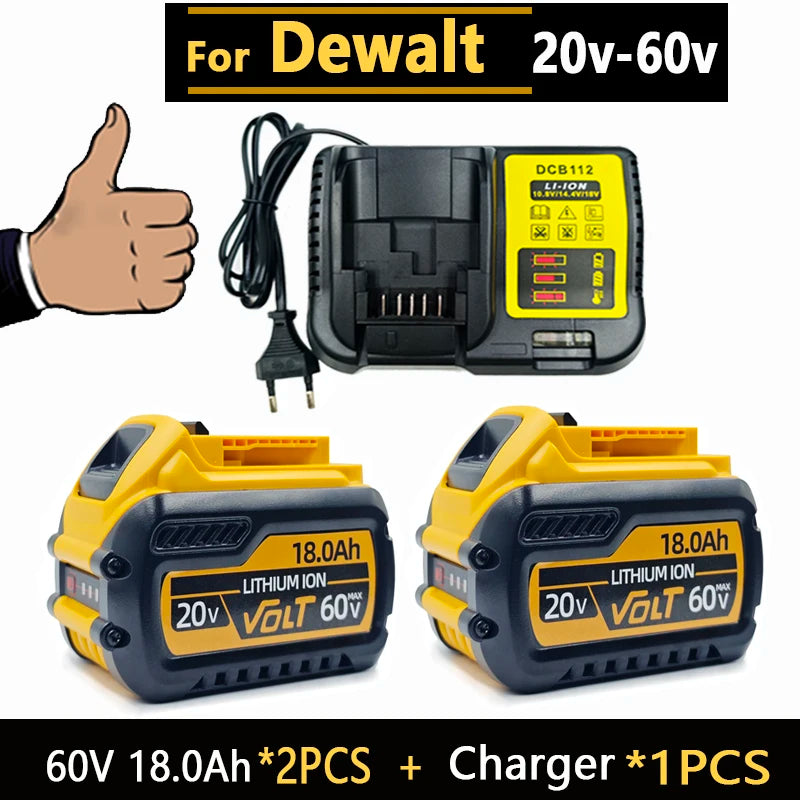 New High-Power for DEWALT 20V/60V Battery DCB200 DCB205 DCB206 * Power Tool 18V Battery 3AH 8AH 12AH 18AH Batteries DCD805