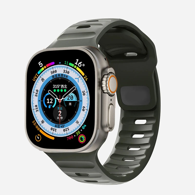 Soft Silicone Strap For Apple Watch Band Ultra 49mm 44mm 45mm 42mm 41mm 40mm 38mm sport Watchband iwatch Serise 8 7 6 5 bracelet