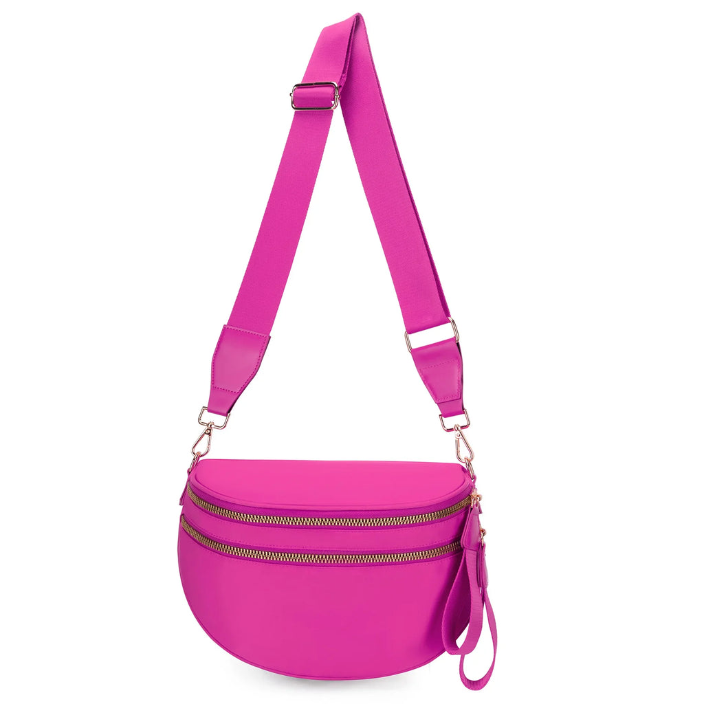 Women Checkered Bum Bag Casual Fanny Pack Large Capacity Crossbody Adjustable Strap Simple Shoulder Mommy Bag Daily Travel Tote