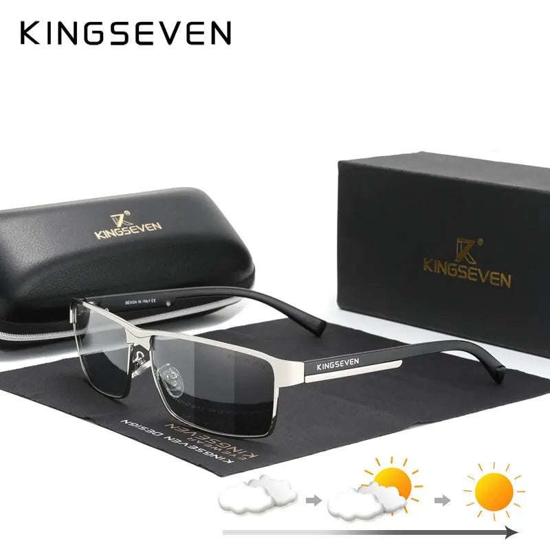 KINGSEVEN Men Polarized Sunglasses Design Women Sun Glasses UV400 Anti-glare Driving Square Eyeglasses