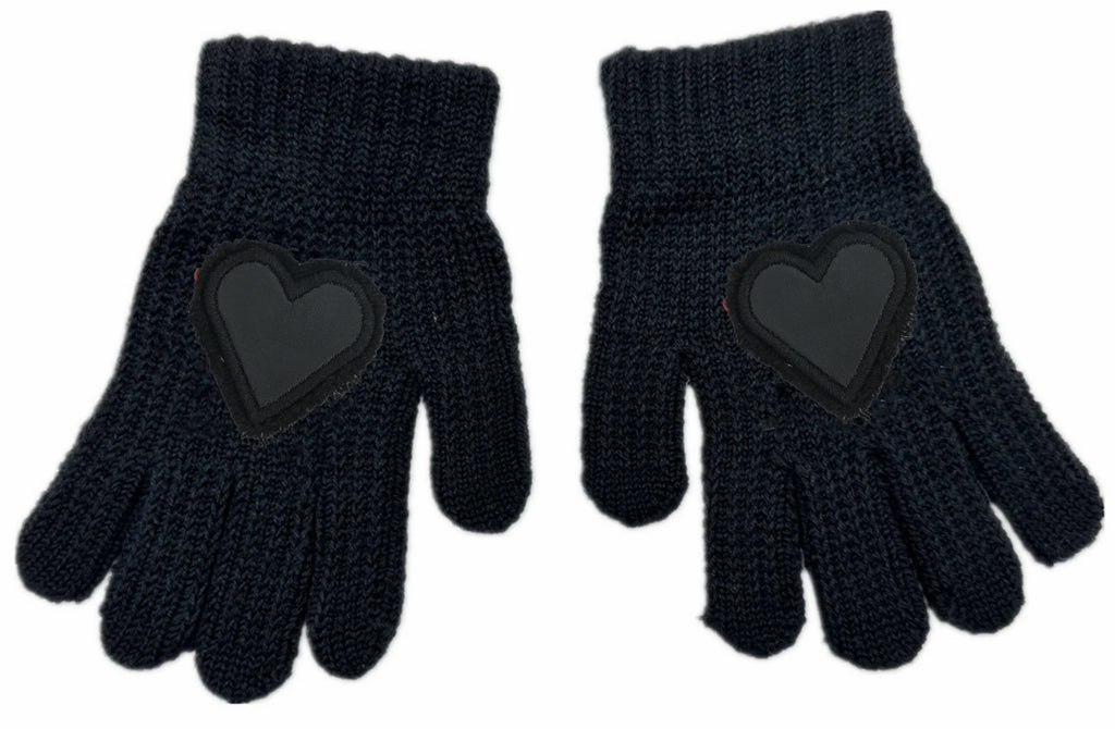 Winter Cotton Knitted Beanies Leather Heart Outdoor Hat Children Hats Personality Table hats girl hat boy hat
