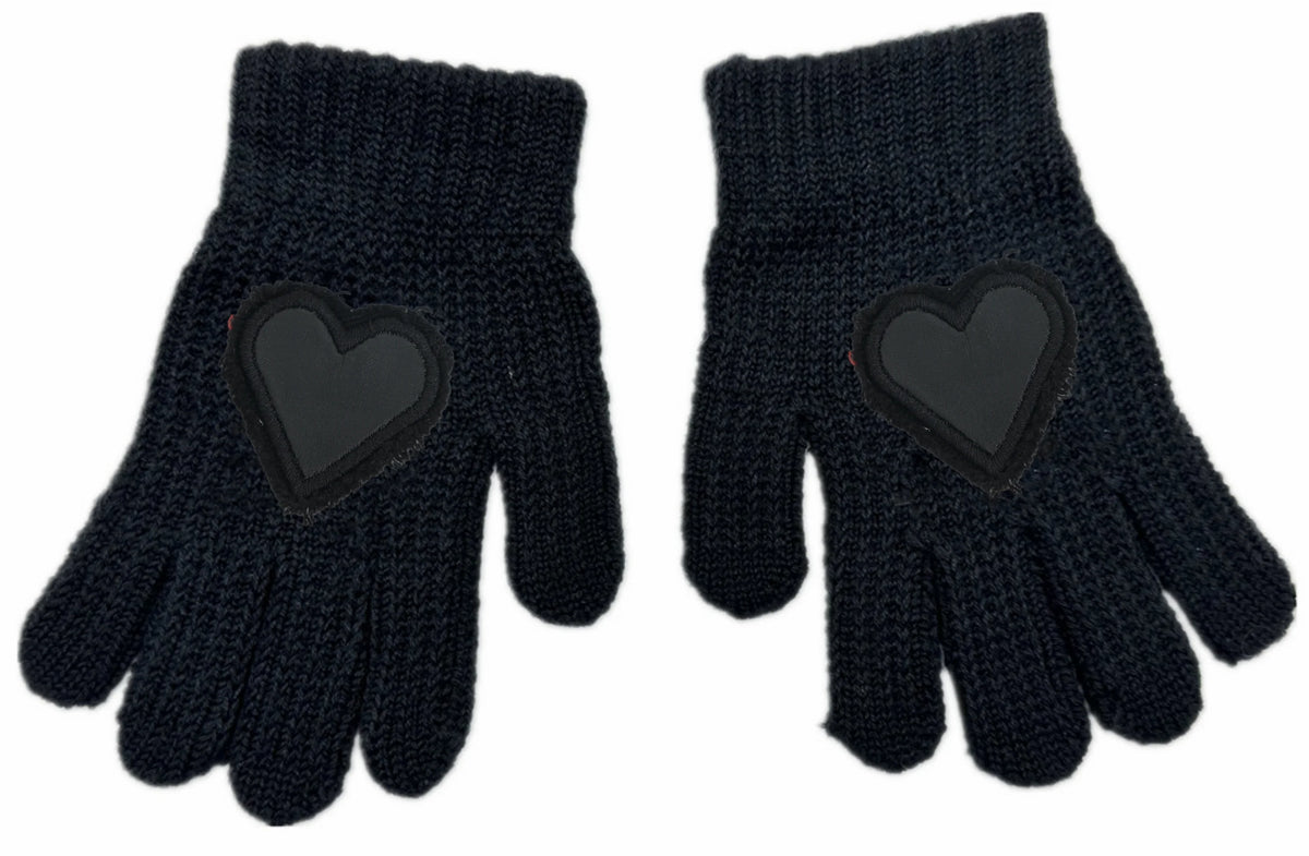 Winter Cotton Knitted Beanies Leather Heart Outdoor Hat Children Hats Personality Table hats girl hat boy hat