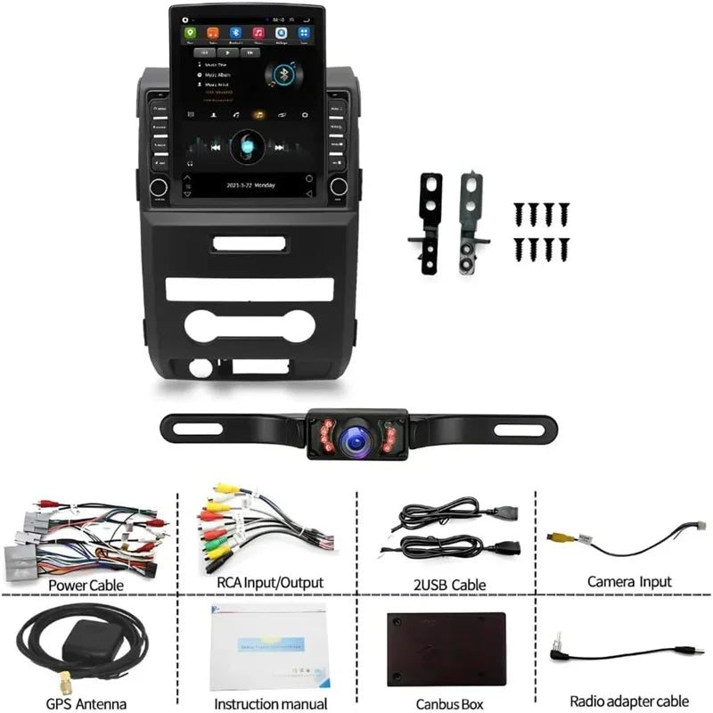 Car Stereo Radio for Ford F150 2009-2014 2+64G 4+64G with Wireless CarPlay Android 9.7'' IPS Touchscreen Wireless GPS WiFi  FM/RDS SWC WiFi Bluetooth Split Screen Bluetooth