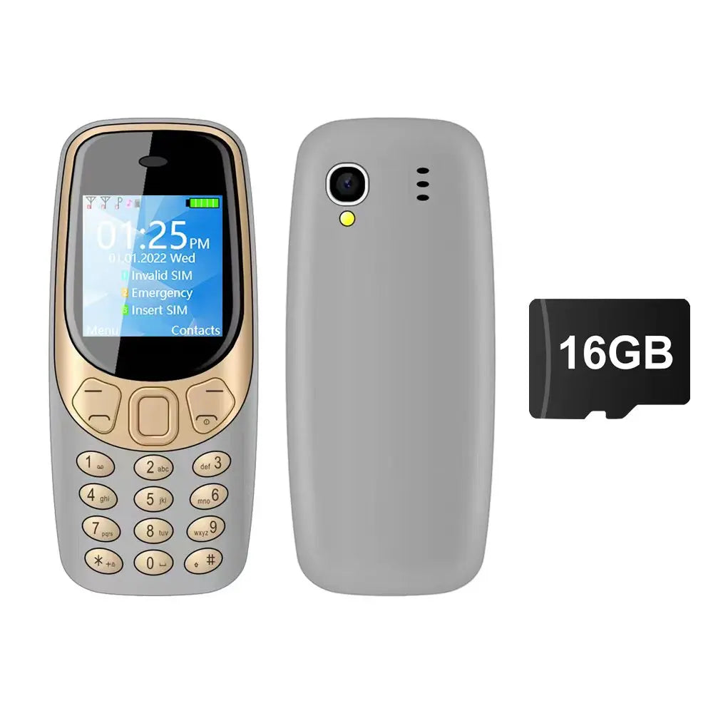 SERVO Q3308Pro 3 SIM Card Mini Mobile Phone Bluetooth Dial Magic Voice FM Call Recorder 1.33inch Small Pocket Button Cell Phones