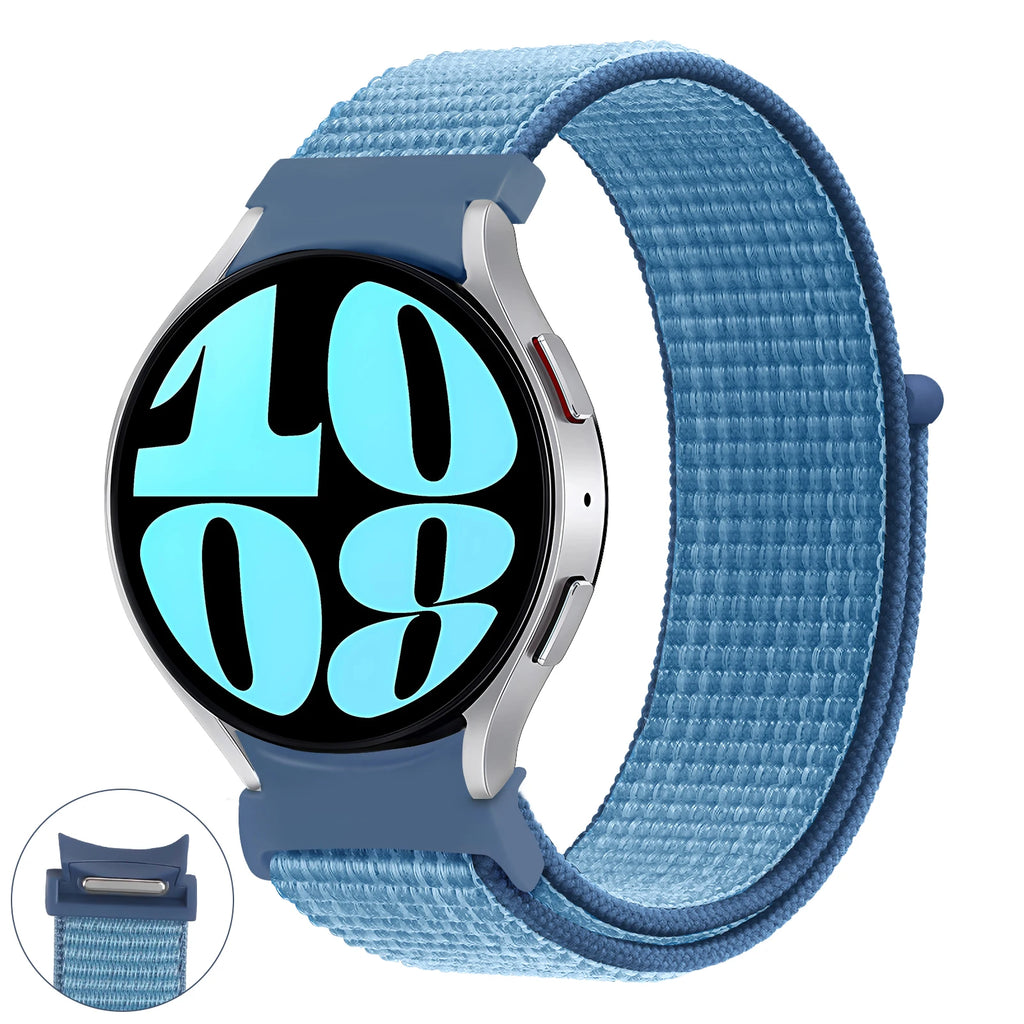 No gaps nylon Band For Samsung Galaxy Watch 6 4 Classic 5 pro 44mm 40mm 47mm 43mm 20mm Sport loop bracelet Galaxy Watch 6 Strap