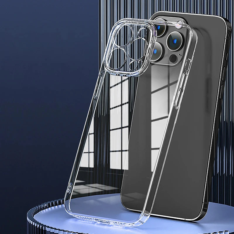 Ultra Thin High Transparent Hard PC Case For iPhone 18 17 15 14 13 12 16 Pro Max 17e Crystal Clear Shockproof Bumper Phone Cover