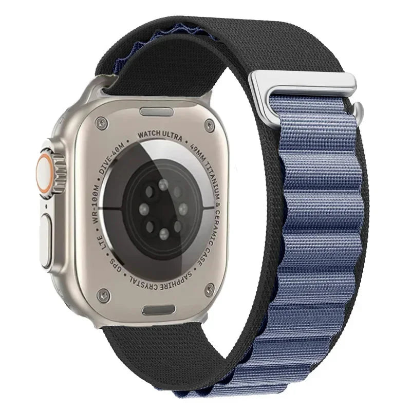 Alpine Loop Belt For Apple Watch Ultra 49mm 11 10 9 8 7 10 46mm 42mm 45mm 41mm Nylon Band iWatch Series 6 5 4 SE 44mm40mm Correa
