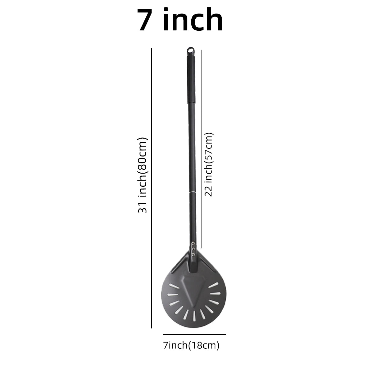 12 13 14 &7 Inch Pizza Peel Long Handle Turning Paddle Aluminum Pizza Turner Baking Tool Perforated  Kitchen Accessories