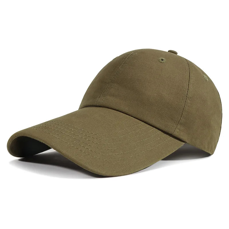 Ajustable Extra Long Bill Brim Baseball Cap Men Women 100% Cotton Visor Hat