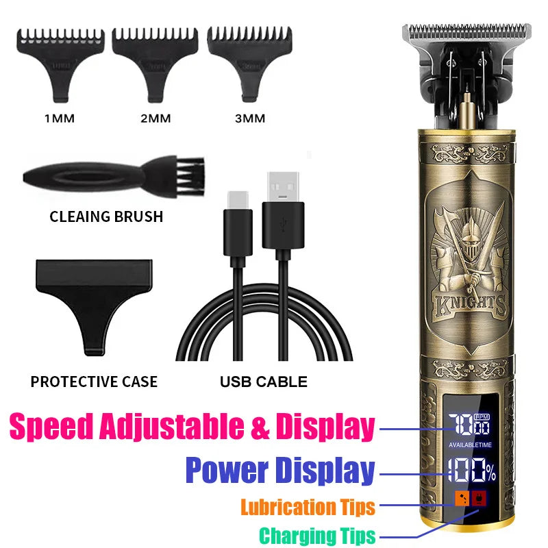 Professional Carving Hair Clipper For Men T9 Electric Hair Cutting Machine Barber Rechargeable Provide Comfortable Shave Clipper