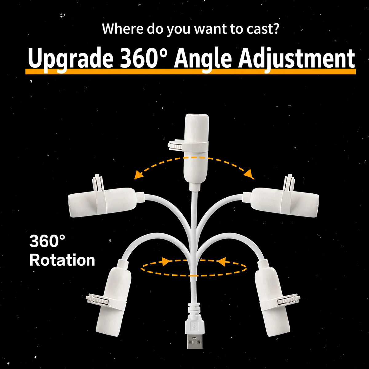 Starry Sky Light USB Plug in 360°Rotating Projector Night Light Bedroom Creative LED Night Light Moon Star Atmosphere Night Lamp