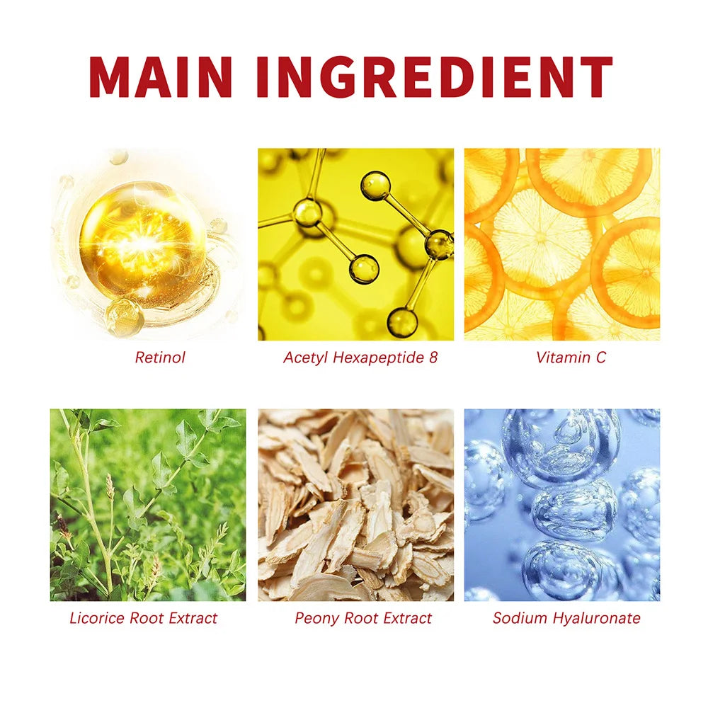 Retinol Collagen Younger Face Cream Moisturizing Smoothes Wrinkles Collagen Hyaluronic Acid Creams Skin Care Cosmetic 30g/60g