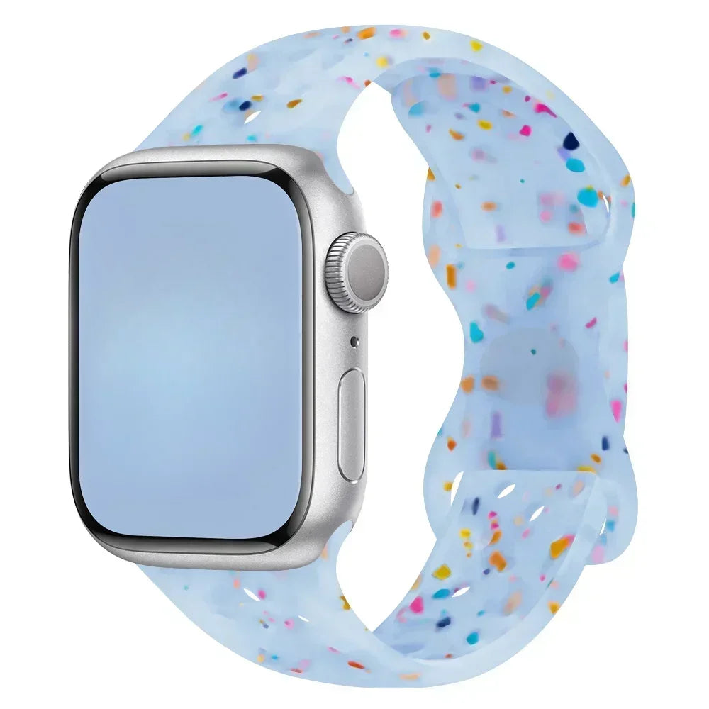 Original Silicone Strap For Apple Watch Band 49mm 44mm 45mm 40mm 42mm Breathable Correa for iWatch Series10 9 8 SE 7 6 Ultra