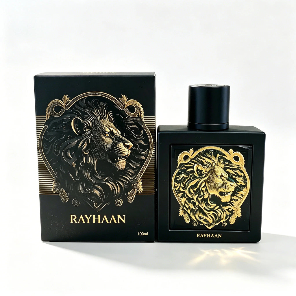 Rayhaan Lion Eau De Parfum Spray 3.4 Ounce for Men - Refreshing Sweet Warm Fragrance Long-lasting Suitable for Various Occasions
