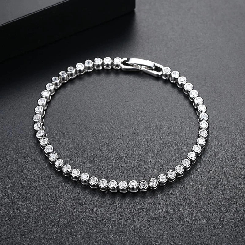 Fashion Gold Silver Color Women Tennis Braclet Valentine's Day Braclet Gift For Her Casual Pulseria Accessories Official Jewelry