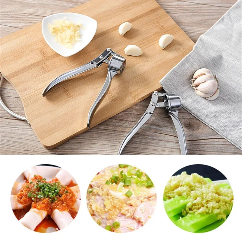 Professional Kitchen Tools Garlic Press High Qulity Crush Garlic Smooth-Handled Easy to Clean Fruit & Vegetable Crusher