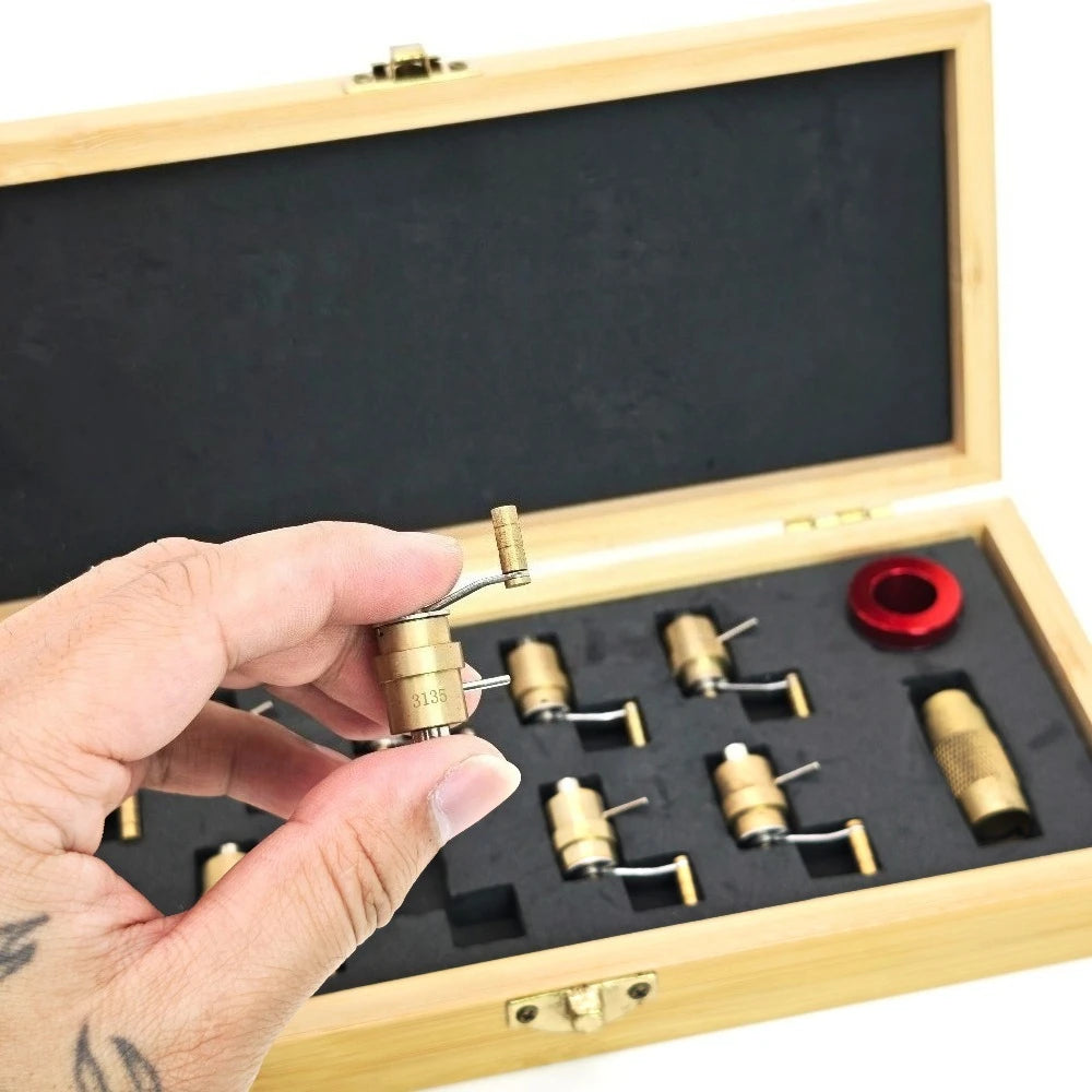 Mainspring Winder Set Brass Watch Repair Tool Wristwatch Repairing Kit DIY Watchmaker Tools Alloy Steel Watch Winding Tool