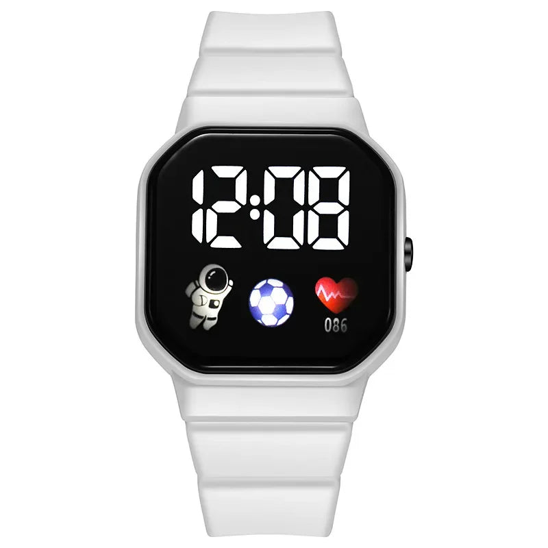 NEW LED Digital Watch For Kids Boys Girls Football Sports Watches Silicone Digital Watch Casual Childrens Electronic Wristwatch