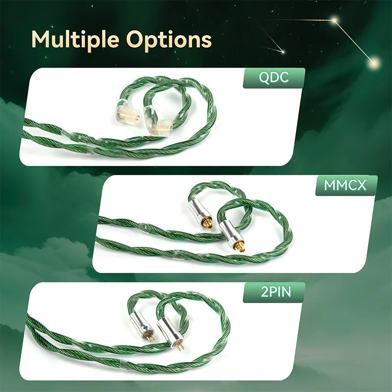 KBEAR Aegis Wire MH04 4 Cores High-purity Silver-plated OFC HiFi Headphone Upgrade Cable