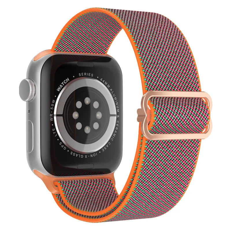 Scrunchie Strap for Apple watch Ultra 49mm band 45mm 44/46mm 41mm Adjustable Nylon Loop bracelet iWatch serie se 6 7 8 9 10 11