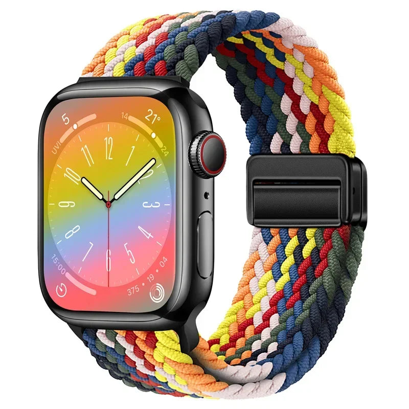 Nylon strap For Apple watch 11 10 42mm 46mm 9 8 7 45mm 41mm Ultra 3/2/1 49mm Magnetic wristband For iWatch 6 5 4 3 SE 44mm 40mm
