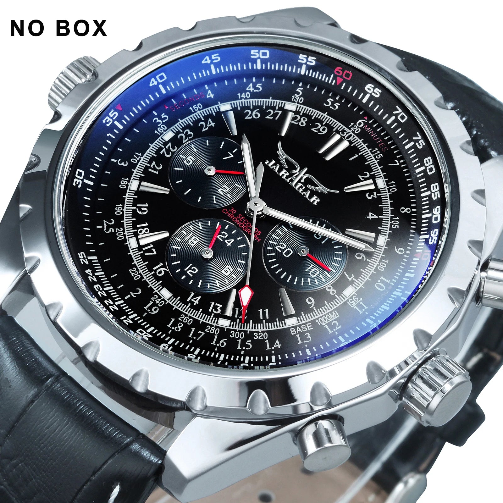 JARAGAR Sports Mens Watches Top Brand Luxury Automatic Mechanical Watch for Men Leather Steel Strap Military Wristwatches Gifts