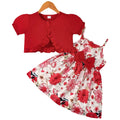 Girls' Floral Dress and Cover Set – Three Styles