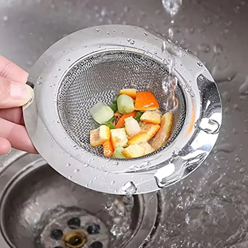 Stainless Steel Kitchen Sink Strainer Basin Residue Filter Drain Stopper