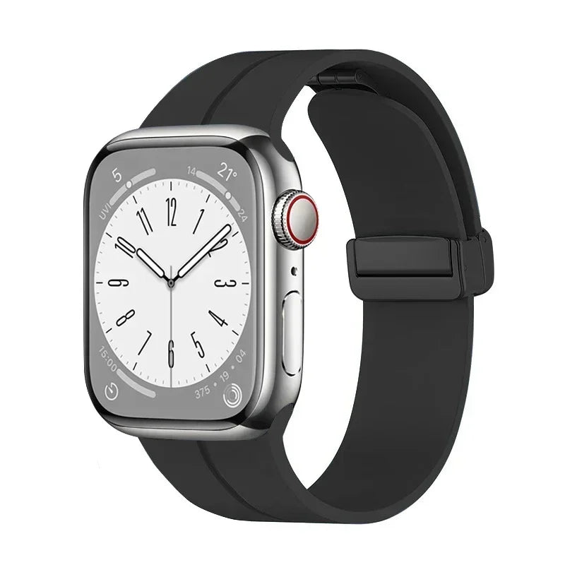 Magnetic Strap For Apple watch ultra band 44mm 45mm 49mm 40mm 41mm 42mm 38mm 45 mm Silicone Bracelet iWatch Series 7 8 se 6 5 3