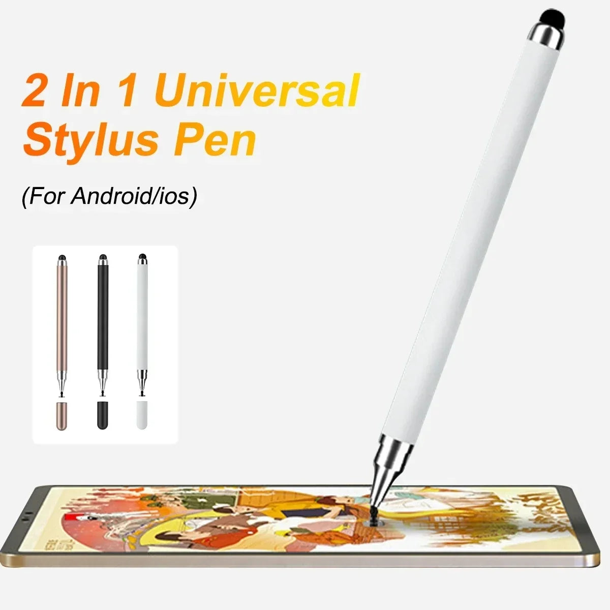 3/1Pcs Tablet Mobile Phone Universal 2 IN 1 Capacitive Stylus Pen Drawing Pens for IPhone Android All Capacitive Touch Screens