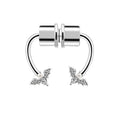 Stainless Steel Magnet Nose Piercing Heart Butterfly Fake Nose Ring 16G Horseshoe Ring Bee Nose Clip Body Jewelry for Piercings
