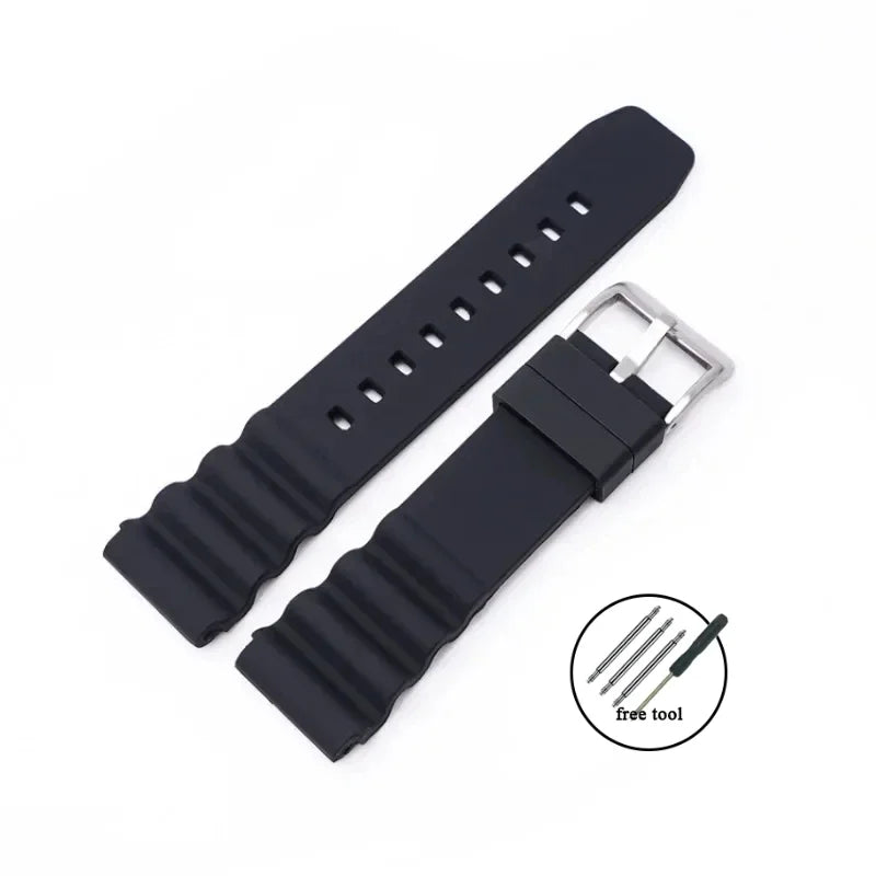 Silicone Watch Band 20mm 22mm For Rolex SUBMARINER Waterproof Diving Bracelet For Citizen For Seiko SKX007 SRP777J1 Sports Strap
