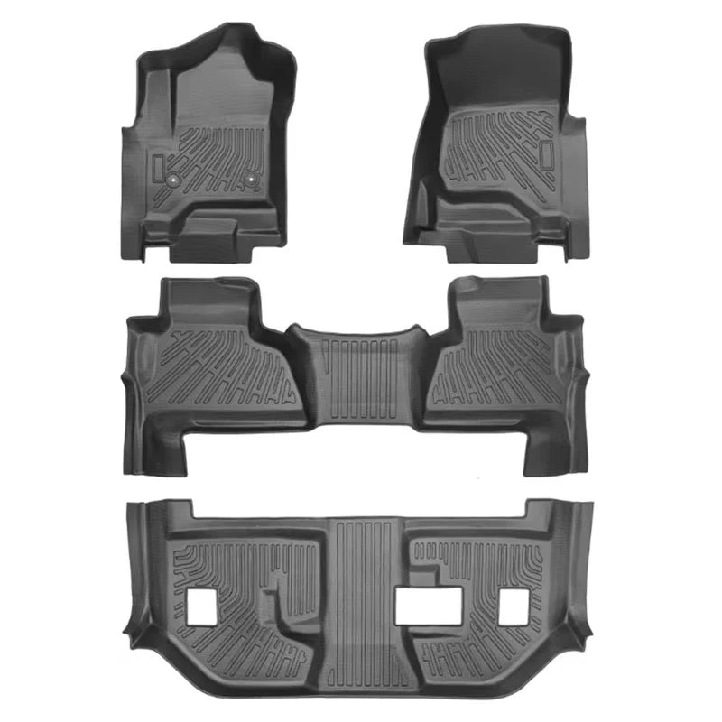 4PCS All Weather Floor Mats Liners For Chevrolet Suburban GMC Yukon XL 2015~2020 TPE Car Trunk Mat 3D Floor Mats Liner Set PHEV & HEV
