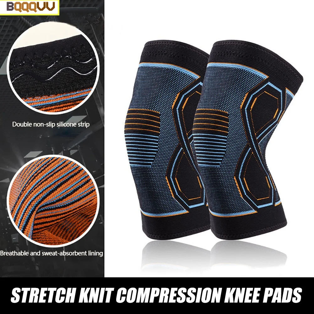 1PC Knitted Knee Guard,Anti-Slip Compression Knee Brace Support For Men Women,Collision Avoidance Compression Knee Pads Football