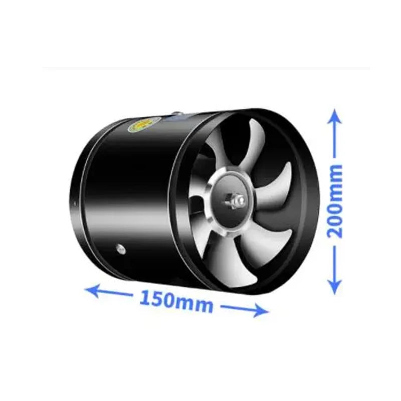 4''6''8'' Pipe Exhaust Fan Air Ventilator Metal Pipe Ventilation Exhaust Fan Mini Extractor Bathroom Toilet Wall Fan Duct Fan