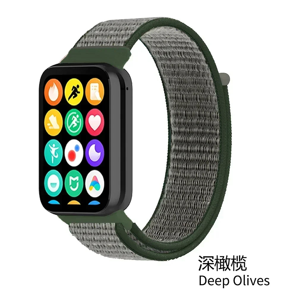 Nylon Strap for Xiaomi Mi Band 9/8 Pro Breathable Replaceable Bracelet Wristband Correa Redmi Watch 4/5/6 Watchband Accessories