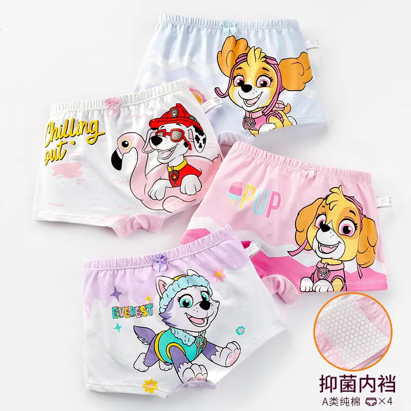 2024 New Genuine Paw Patrol Boys Girls Underpants Children Underwear Girls shorts Boxer Brief Cotton Corner Pants High Quality