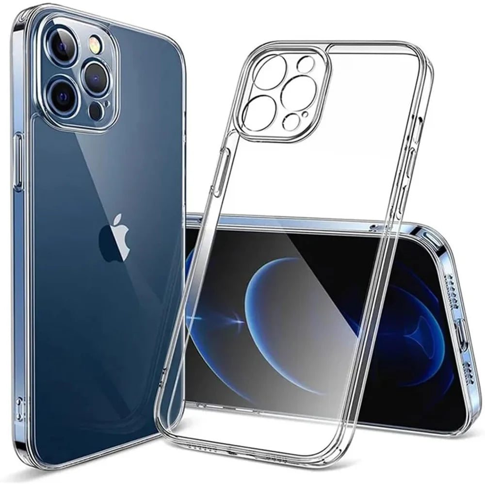 Ultra Thin Clear Transparent Soft TPU Case For iPhone 16 Pro Max 15 14 13 12 11 Pro Plus ProMax Mini Clear Back Cover Phone Case