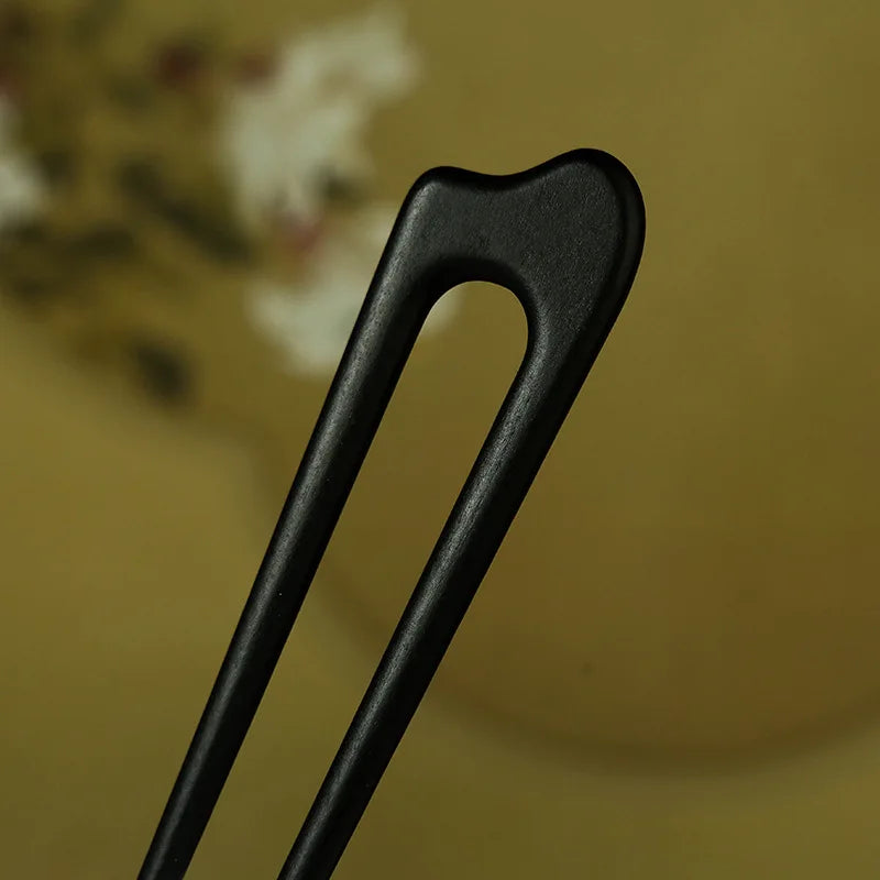 Antique Style Imitation Ebony Hairpin Plain Hairpin Simple Style Retro Hanfu Qipao Accessories for Women